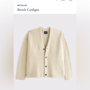 Abercrombie & Fitch Boucle Cream Cardigan Sweater